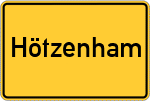 Place name sign Hötzenham
