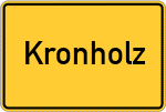 Place name sign Kronholz