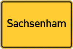 Place name sign Sachsenham