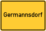 Place name sign Germannsdorf