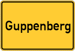 Place name sign Guppenberg