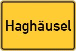 Place name sign Haghäusel