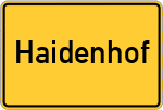 Place name sign Haidenhof