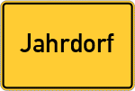 Place name sign Jahrdorf