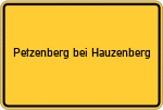 Place name sign Petzenberg bei Hauzenberg