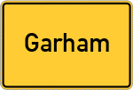 Place name sign Garham