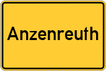 Place name sign Anzenreuth