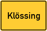 Place name sign Klössing