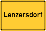 Place name sign Lenzersdorf