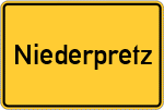 Place name sign Niederpretz