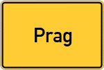 Place name sign Prag