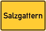 Place name sign Salzgattern