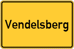 Place name sign Vendelsberg