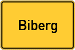 Place name sign Biberg