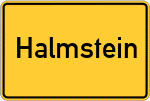 Place name sign Halmstein