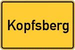 Place name sign Kopfsberg
