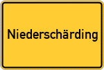 Place name sign Niederschärding