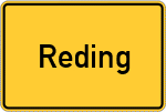 Place name sign Reding