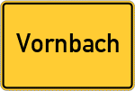 Place name sign Vornbach