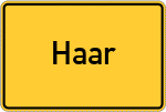 Place name sign Haar