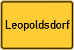Place name sign Leopoldsdorf