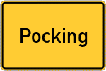 Place name sign Pocking