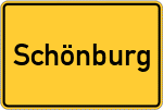 Place name sign Schönburg