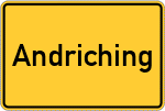 Place name sign Andriching