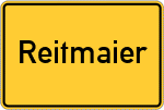 Place name sign Reitmaier
