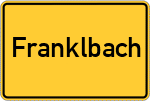 Place name sign Franklbach