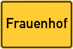 Place name sign Frauenhof