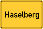 Place name sign Haselberg