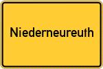 Place name sign Niederneureuth