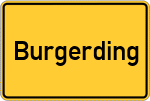 Place name sign Burgerding