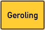 Place name sign Geroling