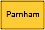 Place name sign Parnham