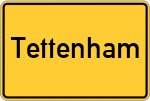 Place name sign Tettenham