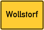 Place name sign Wollstorf