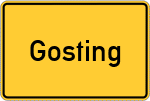 Place name sign Gosting