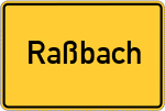 Place name sign Raßbach