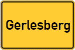 Place name sign Gerlesberg, Kreis Passau