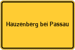 Place name sign Hauzenberg bei Passau
