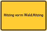 Place name sign Ritzing vorm Wald;Ritzing, Kreis Passau