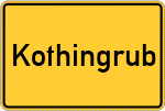 Place name sign Kothingrub