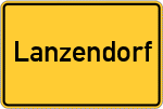 Place name sign Lanzendorf