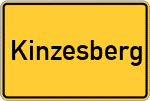 Place name sign Kinzesberg, Niederbayern