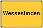 Place name sign Wesseslinden, Niederbayern