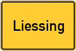 Place name sign Liessing