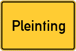 Place name sign Pleinting