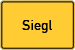 Place name sign Siegl